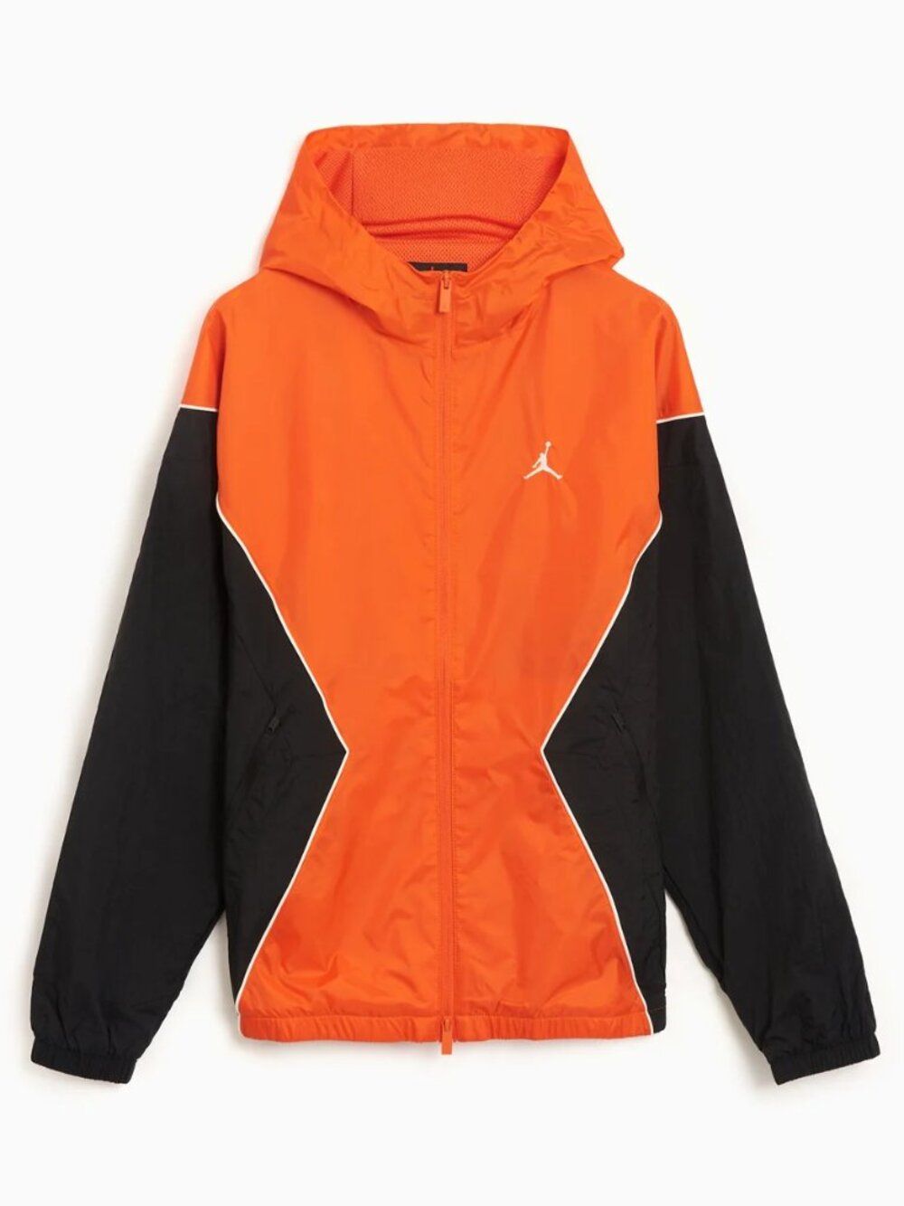 Nike Jordan Brooklyn Orange Black Windbreaker Jacket